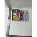 Jucarie Pentru Copii Montessori Embo, Cub din Lemn, Asamblare Fete, 64 de Carti Distractive, pentru Baieti si Fete, Varsta +3 ani, Educativ, Cutie din Aluminiu, 13.5 x 4 x 9 cm, multicolor - imagine 15