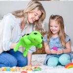 Papusa de Mana pentru Teatru de Papusi, Embo, din Plus, 25 x 10 x 8 cm, Model Broasca, Verde - imagine 5