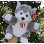 Papusa de Mana pentru Teatru de Papusi, Embo, din Plus, 25 x 10 x 8 cm, Model Husky, Gri - imagine 3