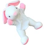 Papusa de Mana pentru Teatru de Papusi, Embo, din Plus, 25 x 10 x 8 cm, Model Iepure, Alb/Roz - imagine 4