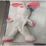 Papusa de Mana pentru Teatru de Papusi, Embo, din Plus, 25 x 10 x 8 cm, Model Iepure, Alb/Roz - imagine 5