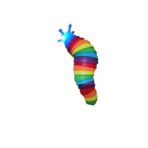 Jucarie senzoriala pentru copii, Embo, melc, cu articulatii si lumini, 19 cm, multicolor - imagine 3