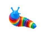 Jucarie Senzoriala pentru Copii, Embo, Model Melc, cu Articulatii, 19 cm, Multicolor