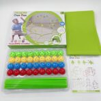 Kit de Constructie Fort 3D pentru Copii, Embo, 560 g, 36 Sfere, 51 Tije, Panza Verde Impermeabil, 3 ani, Educativ, Multicolor - imagine 3