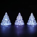 Lampa de Veghe, Embo, Model IceBerg, cu Baterii, Lumina Rece, Transparent, 6.5x8 cm - imagine 3