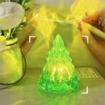 Lampa de Veghe, Embo, Model IceBerg, Lumina Calda, cu Baterii, Verde, 6.5x8 cm - imagine 3