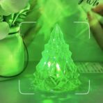 Lampa de Veghe, Embo, Model IceBerg, Lumina Rece, cu Baterii, Verde, 6.5x8 cm - imagine 3