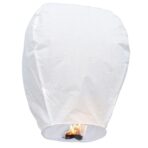 Lampion zburator, Embo, hartie biodegradabila, Alb