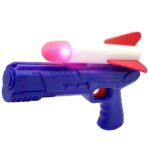Pistol de Jucarie, Embo, cu Lansator de Racheta, din Polistiren/Plastic, Lumina LED, +3 Ani, Albastru/Rosu