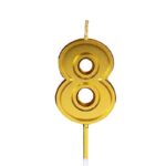 Lumanare pentru Tort Cifra 8, Embo, 4.8 cm, Aniversare, Aurie
