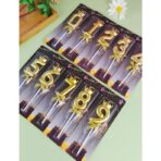 Lumanare pentru Tort Cifra 1, Model Coroana, Gold, Embo, Party - imagine 5