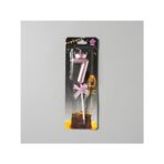 Lumanare Cifra 7, Embo, Model Coroana cu Fundita, Pentru Tort, 6 x 2.5 cm Mov - imagine 5