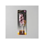 Lumanare Cifra 8, Embo, Model Coroana cu Fundita, Pentru Tort, 6 x 2.5 cm Mov - imagine 2