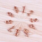 Lumanare de Tort, Embo, Model Cifra 7, Party, 4.5 x 2.5 cm, din Parafina, Rose Gold - imagine 4