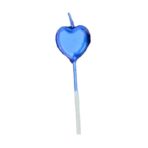 Lumanare de Tort, Embo, Model Inima, Party, 8.5 x 3 cm, Albastru