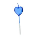 Lumanare de Tort, Embo, Model Inima, Party, 8.5 x 3 cm, Albastru