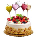 Lumanare de Tort, Embo, Model Inima, Party, 8.5 x 3 cm, Albastru - imagine 6