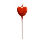 Lumanare de Tort, Embo, Model Inima, Party, 8.5 x 3 cm, Rosu