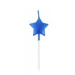 Lumanare de Tort, Embo, Model Steluta, Party, 8.5 x 3.2 cm, Albastru