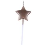 Lumanare de Tort, Embo, Model Steluta, Party, 8.5 x 3.2 cm, Roz Auriu
