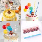 Lumanare de Tort, Embo, Model Ursulet, Party, 8 x 3.2 cm, Maro - imagine 2