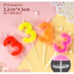 Lumanare Tort, cifra 3, Embo, Culoare Random