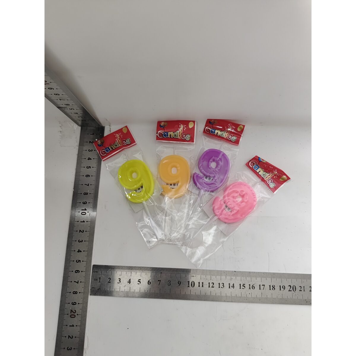 Lumanare Tort, cifra 9, Embo, Culoare Random - imagine 2