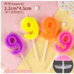 Lumanare Tort, cifra 9, Embo, Culoare Random