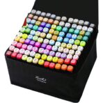 Markere cu Alcool Touch Room, Embo, Paleta mare Set de 120+ de Culori, Capat Lat si Capat Precis, Geanta Inclusa, Multicolor