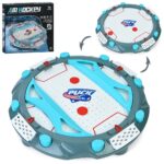 Masa Air Hockey, Embo, cu Tabela de Scor, 2 Pucuri, Fara Picioare, din ABS, pentru Adulti/Copii +5 Ani, 35.5 x 7.8 x 35.5 cm, Gri