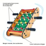 Masa de fotbal cu teren si 12 jucatori Embo, 4 manere, cu Tablou pentru Scor, din Metal, Lemn si ABS, 37.5 x 21 x 9.5 cm, Margini Rotunjite, pentru copii/adulti - imagine 2