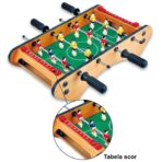 Masa de fotbal cu teren si 12 jucatori Embo, 4 manere, cu Tablou pentru Scor, din Metal, Lemn si ABS, 37.5 x 21 x 9.5 cm, Margini Rotunjite, pentru copii/adulti - imagine 3