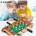 Masa de fotbal cu teren si 12 jucatori Embo, 4 manere, cu Tablou pentru Scor, din Metal, Lemn si ABS, 37.5 x 21 x 9.5 cm, Margini Rotunjite, pentru copii/adulti - imagine 5