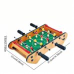 Masa de fotbal cu teren si 12 jucatori Embo, 4 manere, cu Tablou pentru Scor, din Metal, Lemn si ABS, 37.5 x 21 x 9.5 cm, Margini Rotunjite, pentru copii/adulti - imagine 6