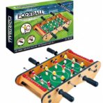 Masa de fotbal cu teren si 12 jucatori Embo, 4 manere, cu Tablou pentru Scor, din Metal, Lemn si ABS, 37.5 x 21 x 9.5 cm, Margini Rotunjite, pentru copii/adulti - imagine 7