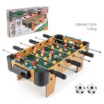 Masa de fotbal cu teren si 18 jucatori Embo, 6 manere, cu tablou pentru scor, din metal, lemn si ABS, 51 x 44 x 17.5 cm, cu picioare, pentru copii/adulti - imagine 4