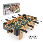 Masa de fotbal cu teren si 18 jucatori Embo, 6 manere, cu tablou pentru scor, din metal, lemn si ABS, 51 x 44 x 17.5 cm, cu picioare, pentru copii/adulti - imagine 6