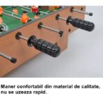 Masa de fotbal cu teren si 18 jucatori Embo, 6 manere, cu tablou pentru scor, din metal, lemn si ABS, 50 x 25 x 18 cm, cu picioare, pentru copii/adulti - imagine 2