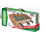Masa de fotbal cu teren si 18 jucatori Embo, 6 manere, cu tablou pentru scor, din metal, lemn si ABS, 50 x 25 x 18 cm, cu picioare, pentru copii/adulti - imagine 5