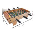 Masa de fotbal cu teren si 18 jucatori Embo, 6 manere, cu tablou pentru scor, din metal, lemn si ABS, 50 x 25 x 18 cm, cu picioare, pentru copii/adulti - imagine 6
