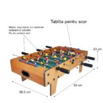 Masa de Fotbal cu Teren si 18 Jucatori Embo, 6 Manere, cu Tablou pentru Scor, din Metal, Lemn si ABS, 69 x 36.5 x 23 cm, cu Picioare, pentru copii/adulti - imagine 2