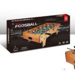 Masa de Fotbal cu Teren si 18 Jucatori Embo, 6 Manere, cu Tablou pentru Scor, din Metal, Lemn si ABS, 69 x 36.5 x 23 cm, cu Picioare, pentru copii/adulti