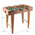 Masa de Fotbal cu Teren si 18 Jucatori Embo, 6 Manere, cu Tablou pentru Scor, din Metal, Lemn si ABS, 69 x 36.5 x 61 cm, cu Picioare, pentru copii/adulti - imagine 2