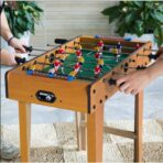 Masa de Fotbal cu Teren si 18 Jucatori Embo, 6 Manere, cu Tablou pentru Scor, din Metal, Lemn si ABS, 69 x 36.5 x 61 cm, cu Picioare, pentru copii/adulti - imagine 3