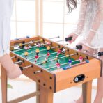 Masa de Fotbal cu Teren si 18 Jucatori Embo, 6 Manere, cu Tablou pentru Scor, din Metal, Lemn si ABS, 69 x 36.5 x 61 cm, cu Picioare, pentru copii/adulti - imagine 4