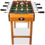 Masa de Fotbal cu Teren si 18 Jucatori Embo, 6 Manere, cu Tablou pentru Scor, din Metal, Lemn si ABS, 69 x 36.5 x 61 cm, cu Picioare, pentru copii/adulti - imagine 5