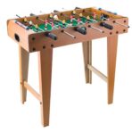 Masa de Fotbal cu Teren si 18 Jucatori Embo, 6 Manere, cu Tablou pentru Scor, din Metal, Lemn si ABS, 69 x 36.5 x 61 cm, cu Picioare, pentru copii/adulti