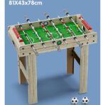 Masa de Fotbal cu Teren si 18 Jucatori Embo, 6 Manere, cu Tablou pentru Scor, din Metal, Lemn si ABS, 81 x 43 x 78 cm, cu Picioare, pentru copii/adulti, Gri - imagine 3