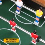 Masa de fotbal cu teren si 18 jucatori Embo, cu tablou pentru scor, din metal, lemn si ABS, 50 x 25 x 15.5 cm, pentru copii - imagine 2
