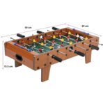 Masa de fotbal cu teren si 18 jucatori Embo, cu tablou pentru scor, din metal, lemn si ABS, 50 x 25 x 15.5 cm, pentru copii - imagine 3